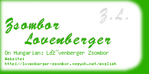 zsombor lovenberger business card